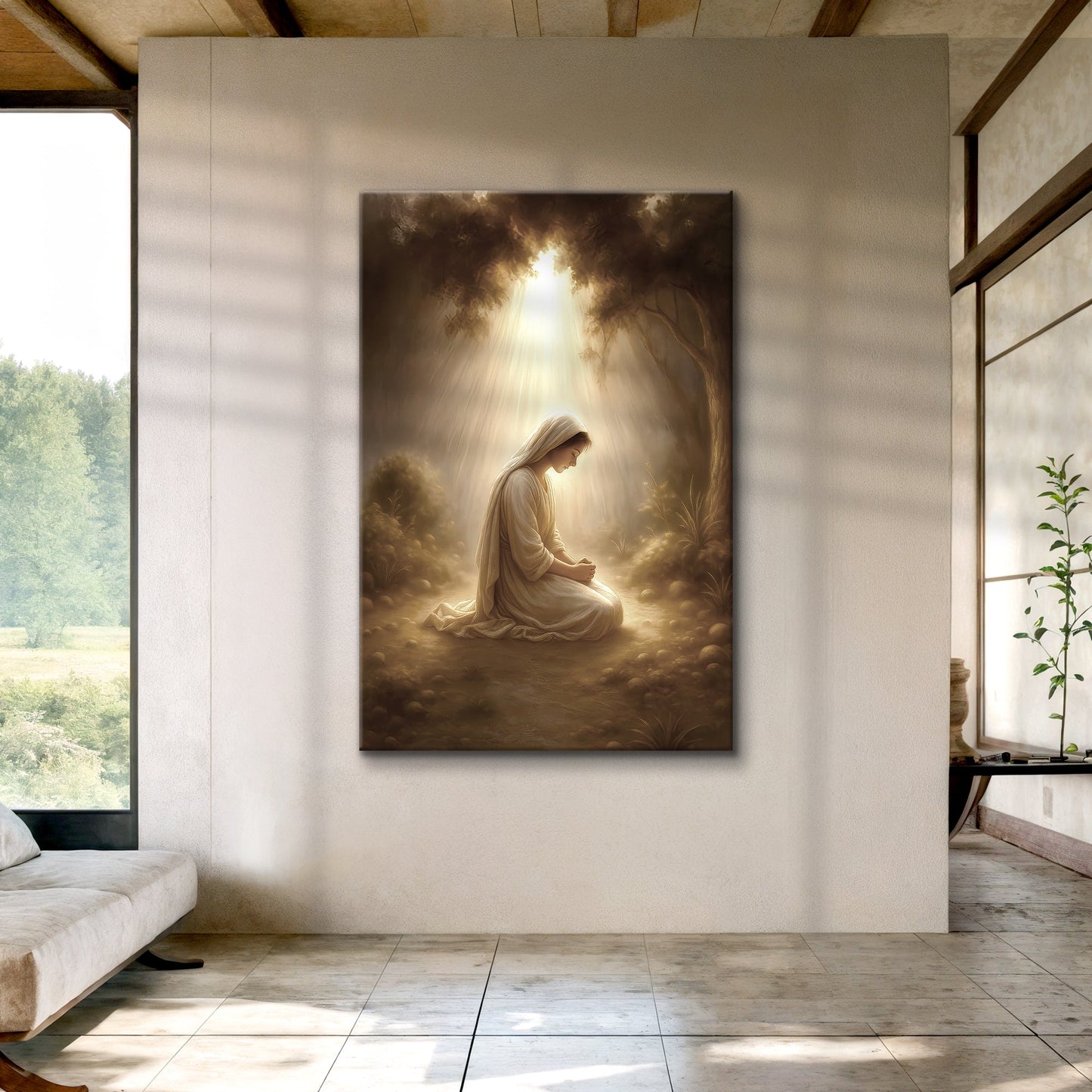 Mary Praying Faith Canvas Wall Art
