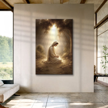 Mary Praying Faith Canvas Wall Art