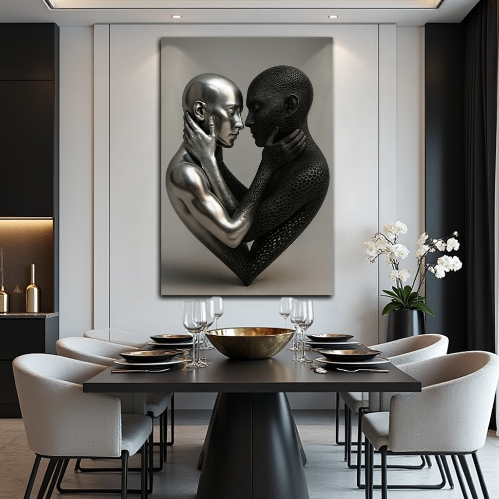 Eternal Love Figure Abstract Canvas Wall Art VIII