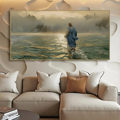 Walking on Water Faith Canvas Wall Art VI