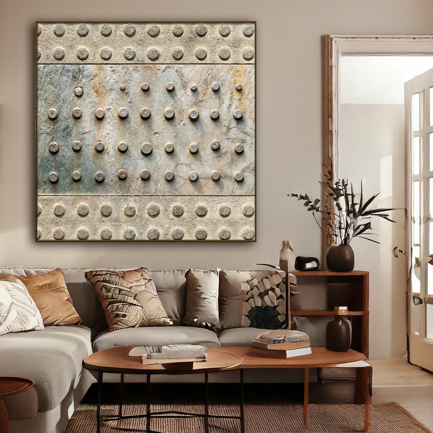Brown Minimalist Abstract Canvas Wall Art