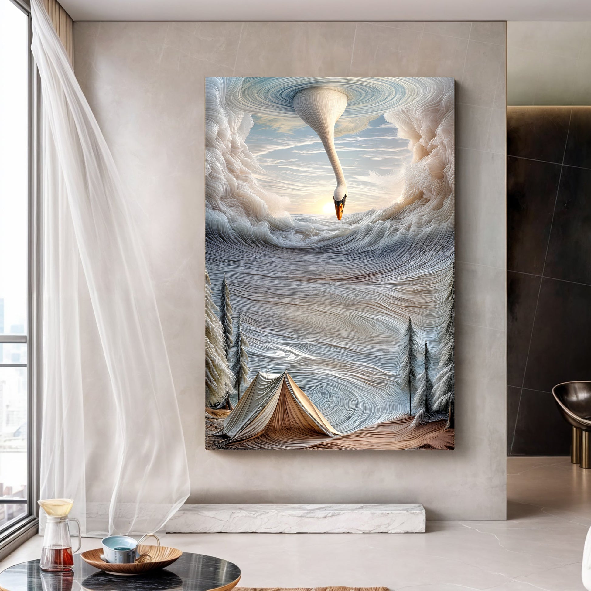 Surrealism painting canvas wall art with dream-like abstract imagery