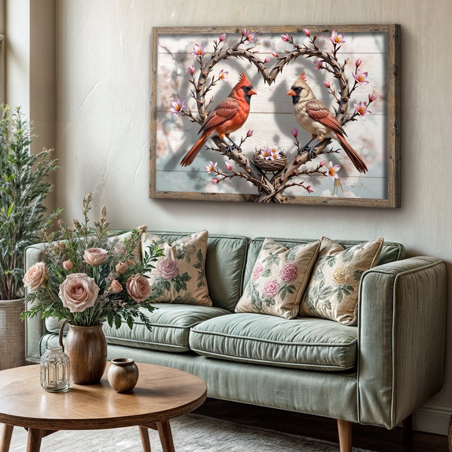 3D Cardinals Canvas Wall Art V