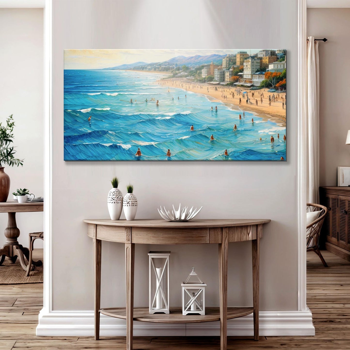 Beach Days Coastal Canvas Wall Art XIV