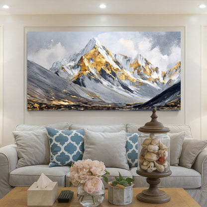 Mountain Range Minimalist Canvas Wall Art