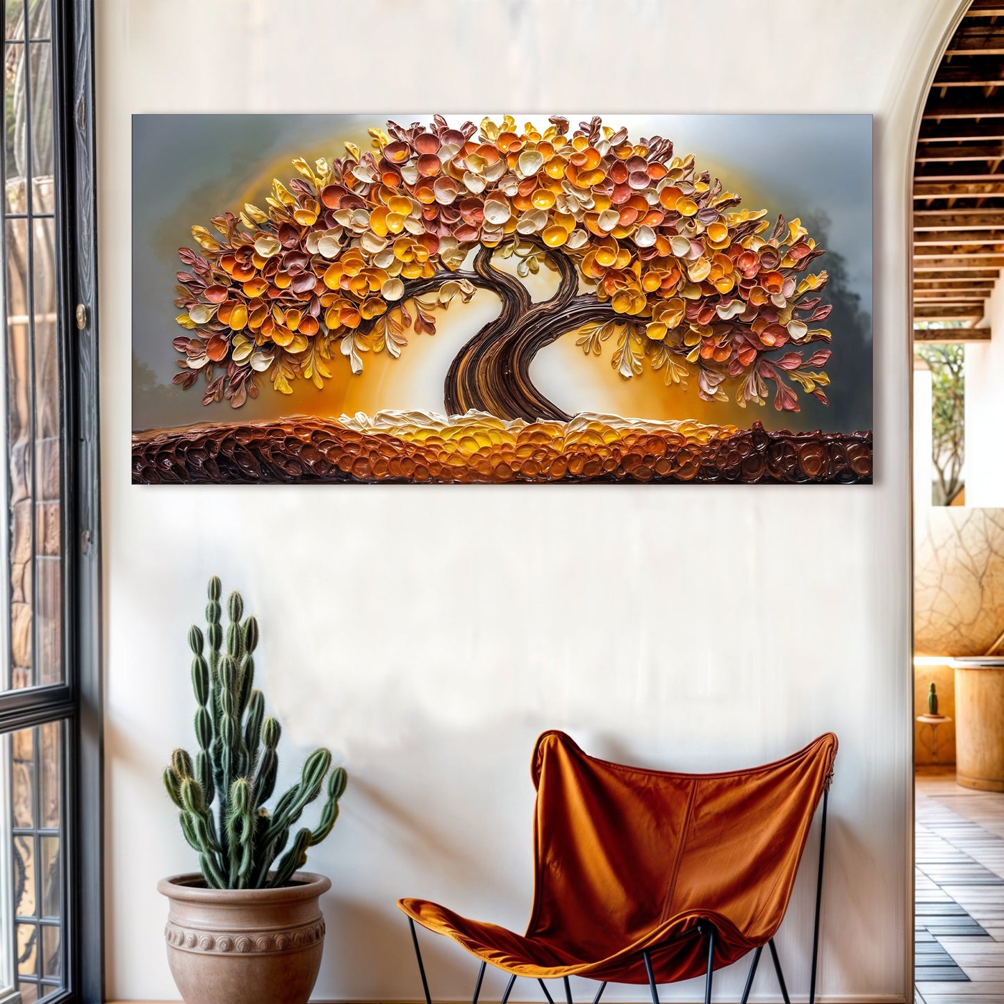 Golden Autumn Canvas Wall Art - Fall Landscape Print