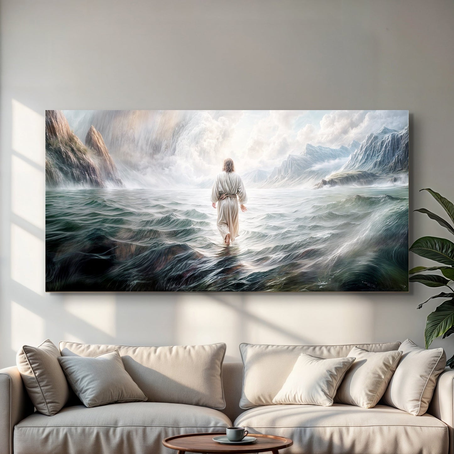 Walking on Water Faith Canvas Wall Art II
