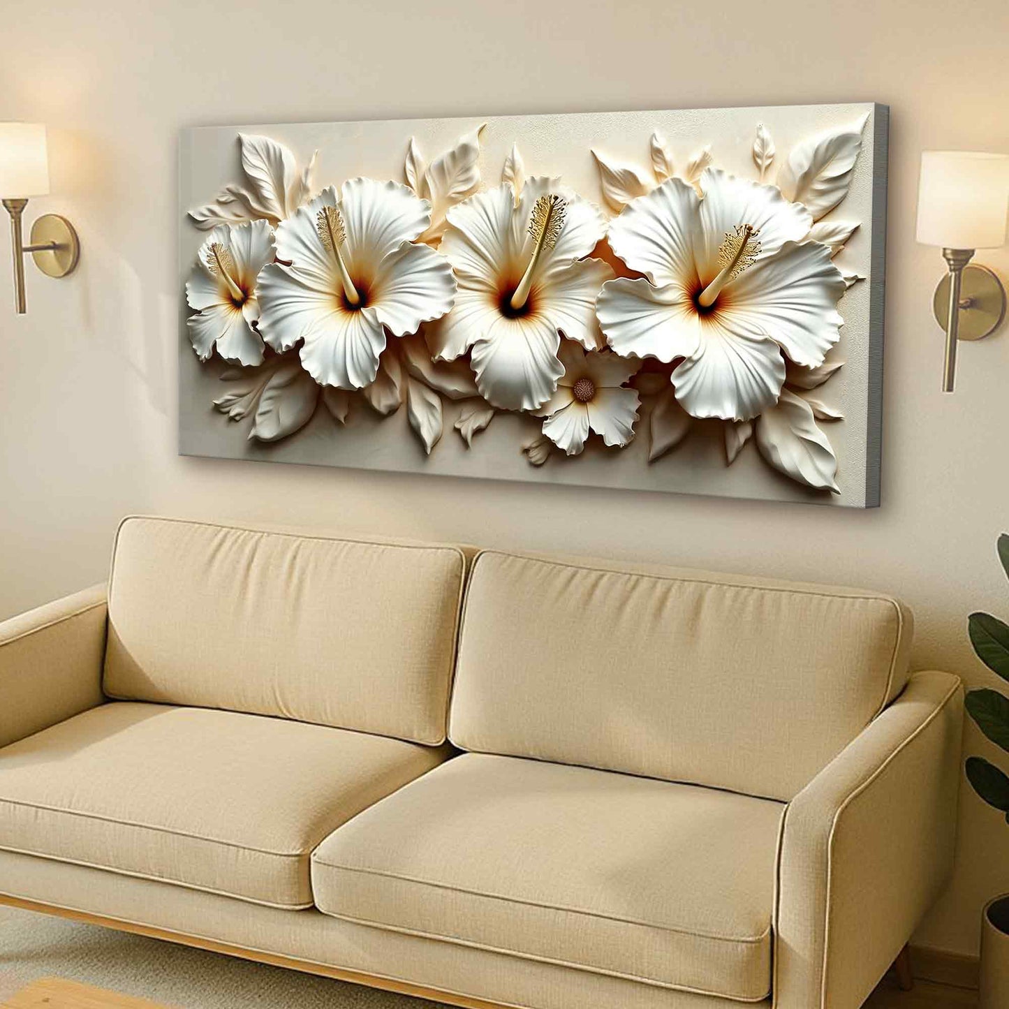 Floral Abstract Canvas Wall Art Botanical Print