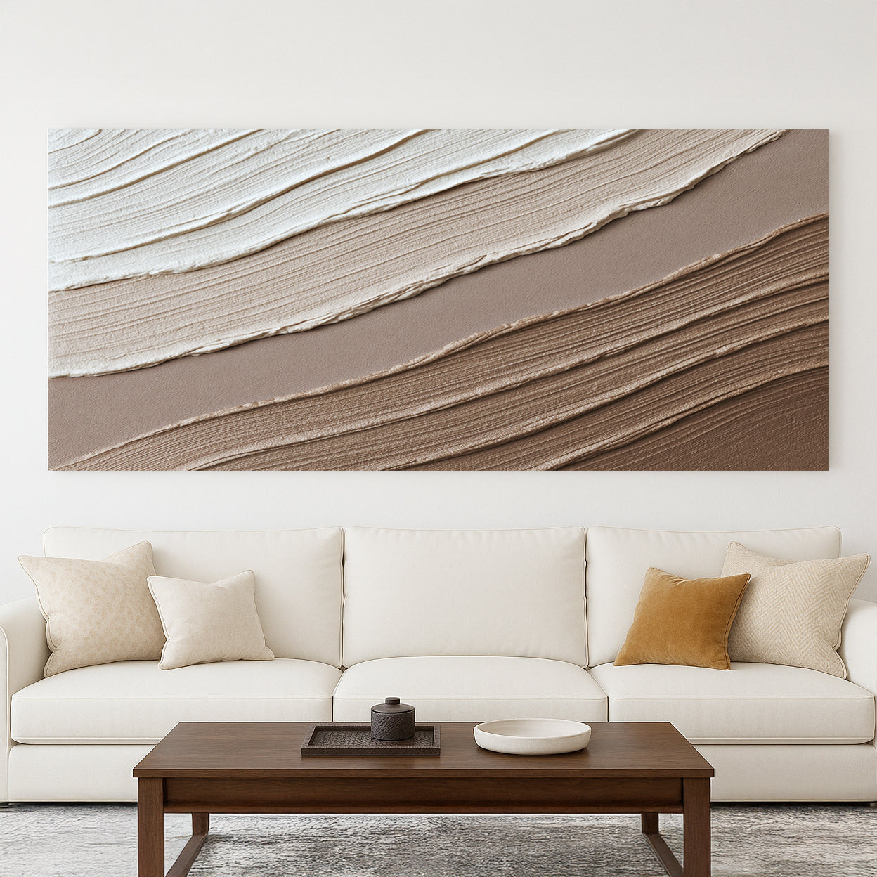 Minimalist Wide-Format Abstract Canvas Wall Art