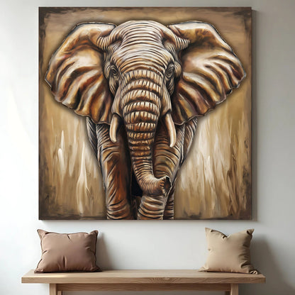 3D elephant canvas wall art design