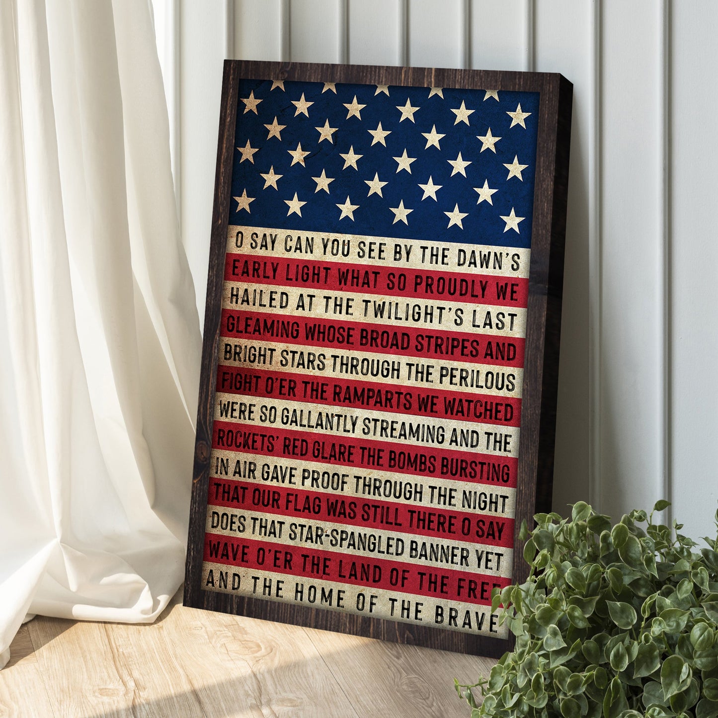 American Anthem Patriotic Canvas Sign II
