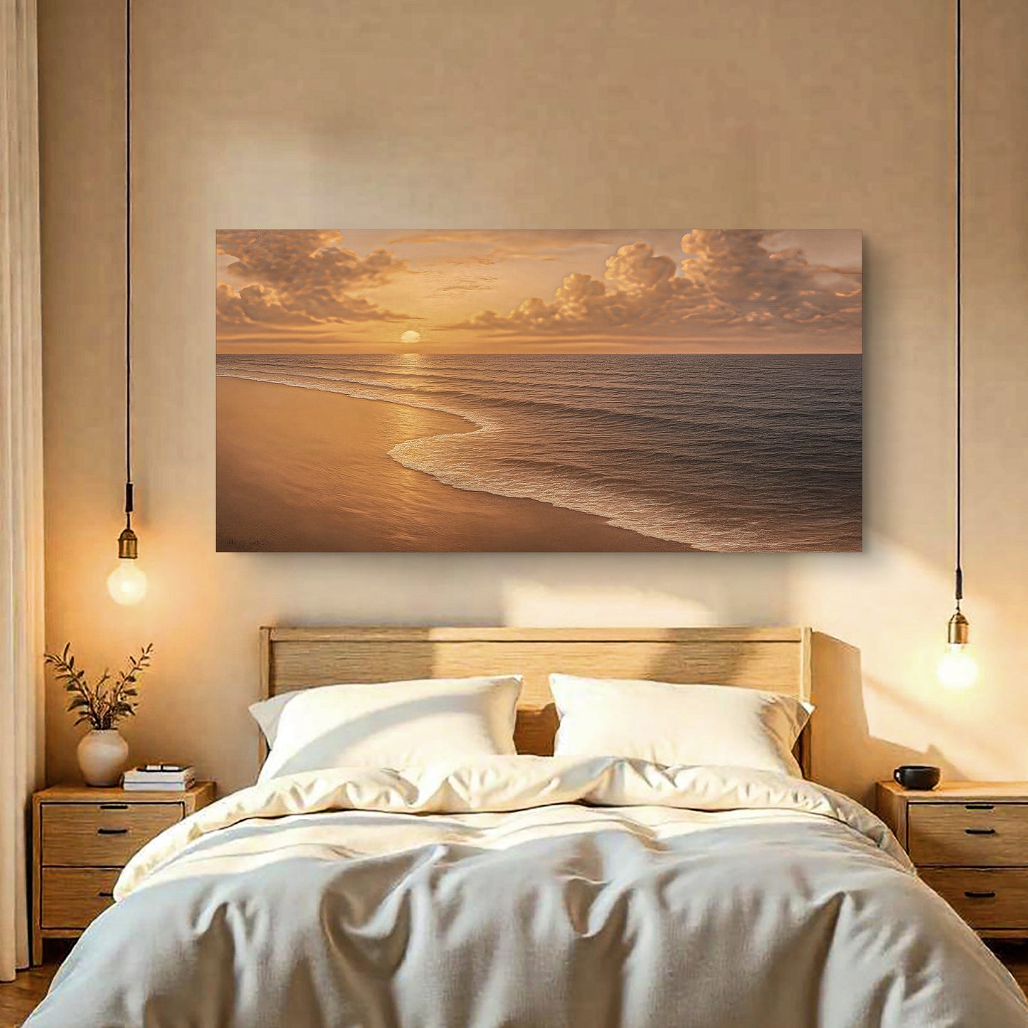 Beach Shoreline Coastal Canvas Wall Art