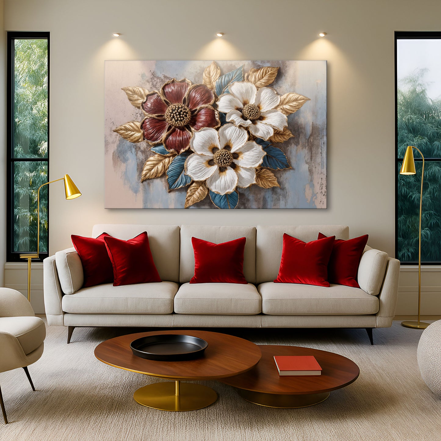Floral Symphony Canvas Wall Art