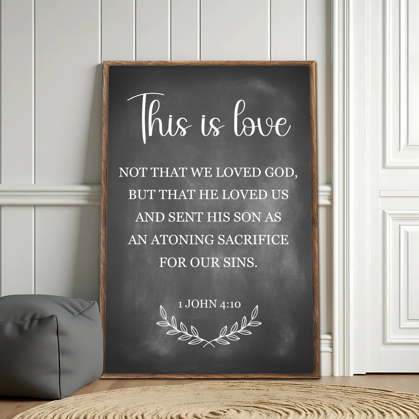 This Is Love 1 John 4:10 Faith Canvas Wall Art