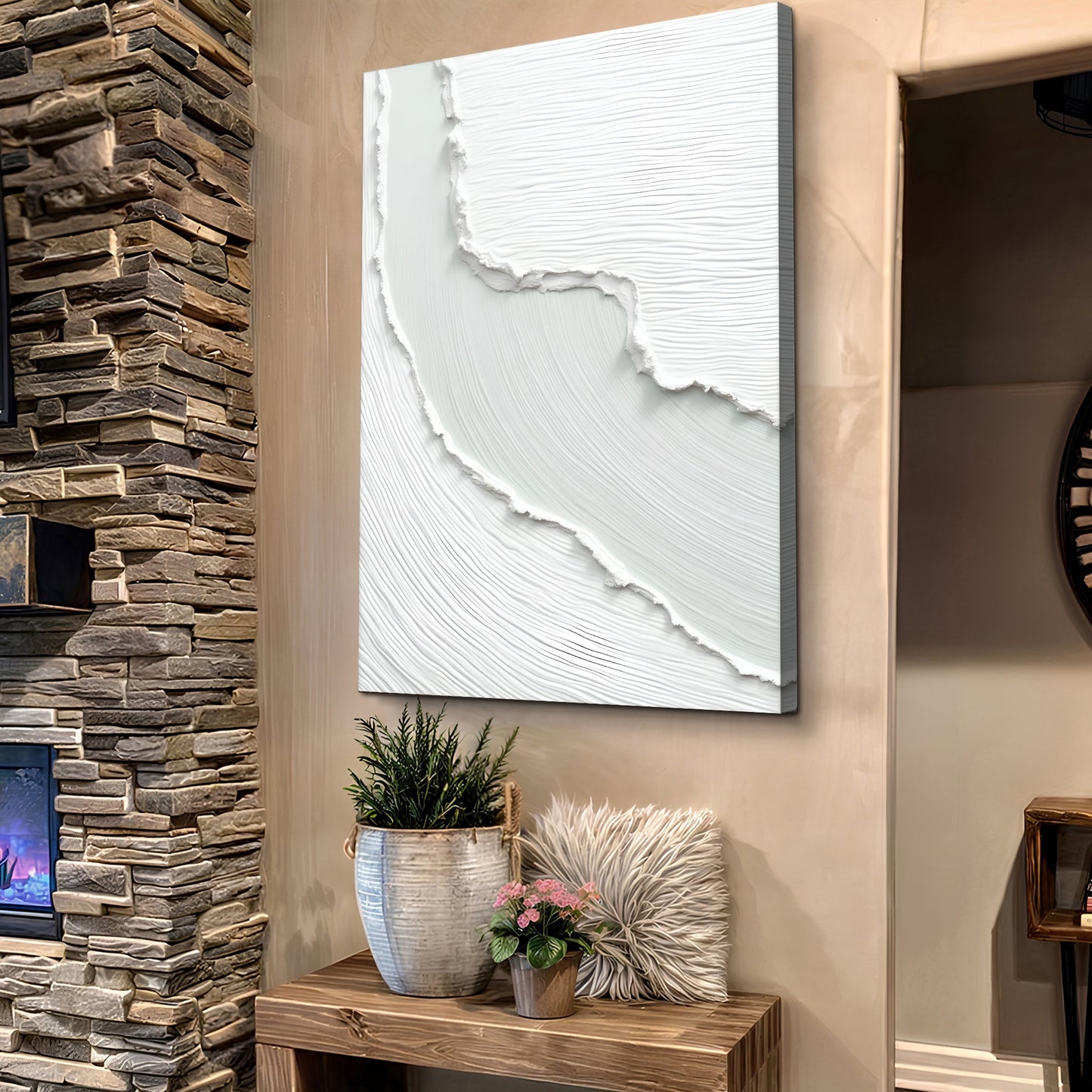 Abstract Minimalist Wave Canvas Wall Art