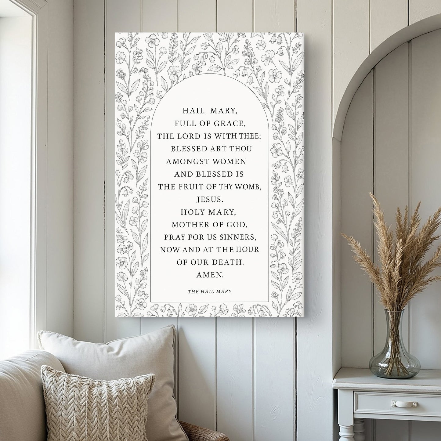 Hail Mary Faith Canvas Wall Art III