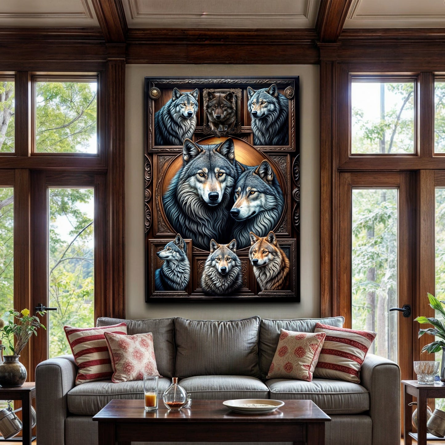 3D Wolf Collage Wall Decor