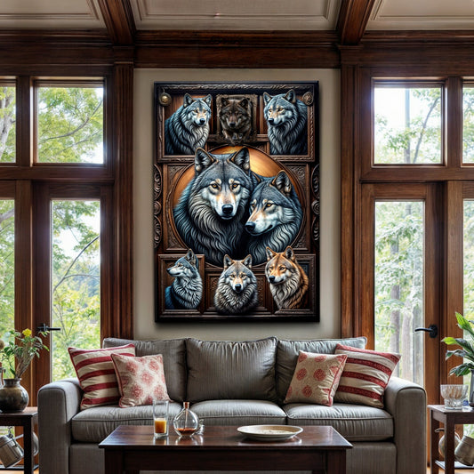 3D Wolf Collage Wall Decor