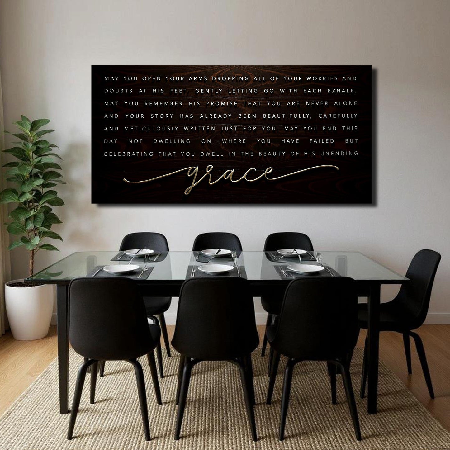Unending Grace Faith Panoramic Canvas Wall Art