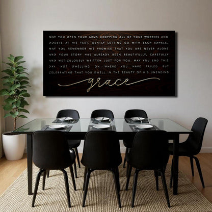Unending Grace Faith Panoramic Canvas Wall Art