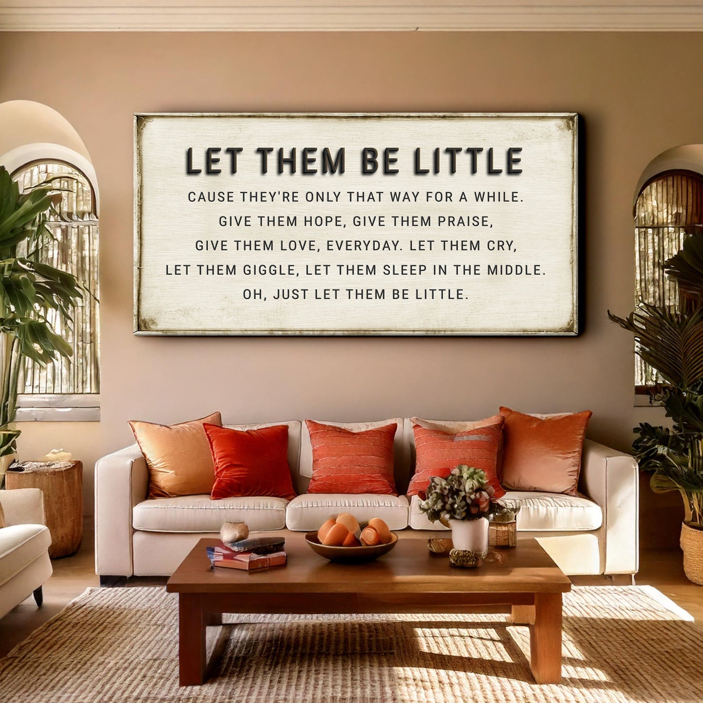 Let Them Be Little Playroom Canvas Wall Art