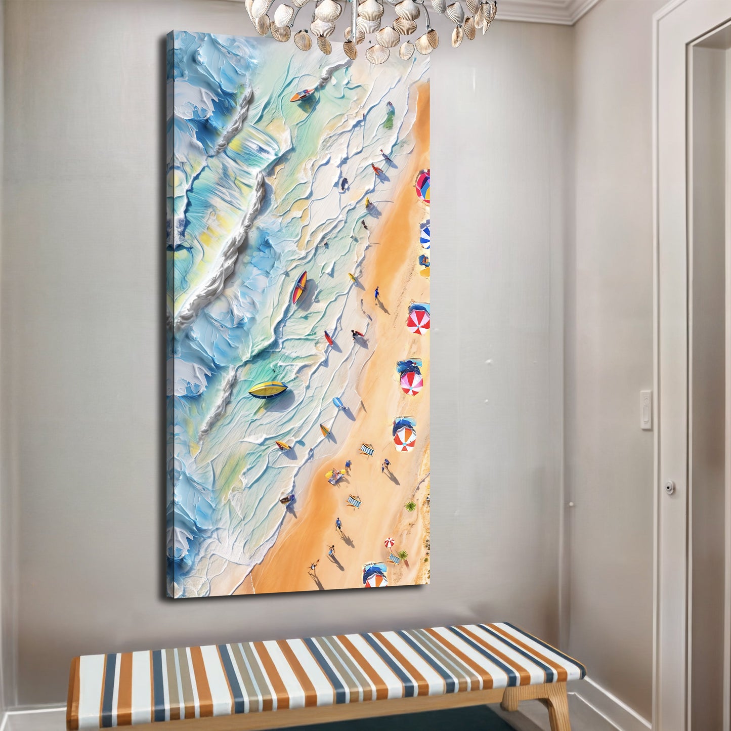 Beach Days coastal canvas wall art