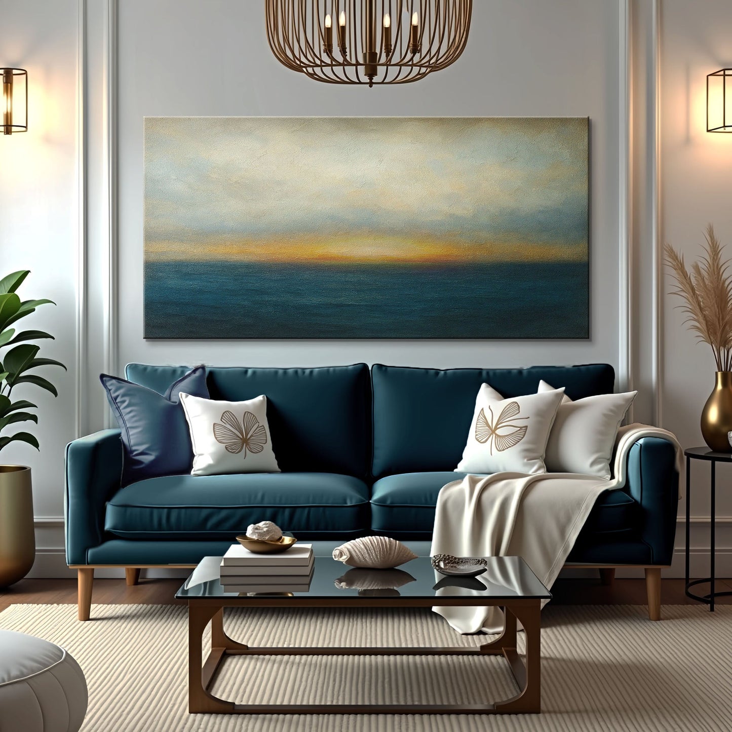 Waterscape Abstract Canvas Wall Art