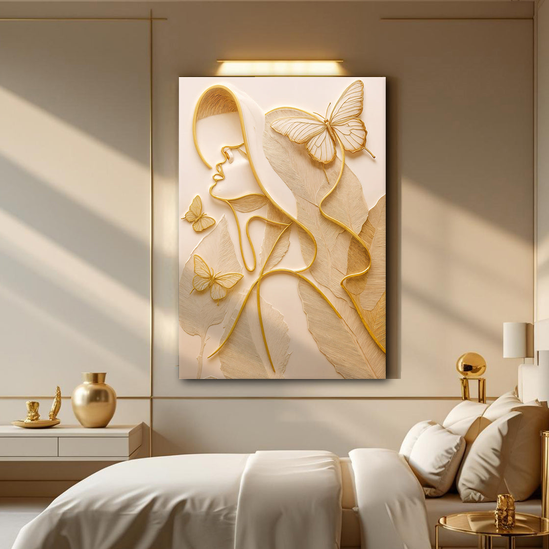 Minimalist Woman Line Art Canvas Wall Art