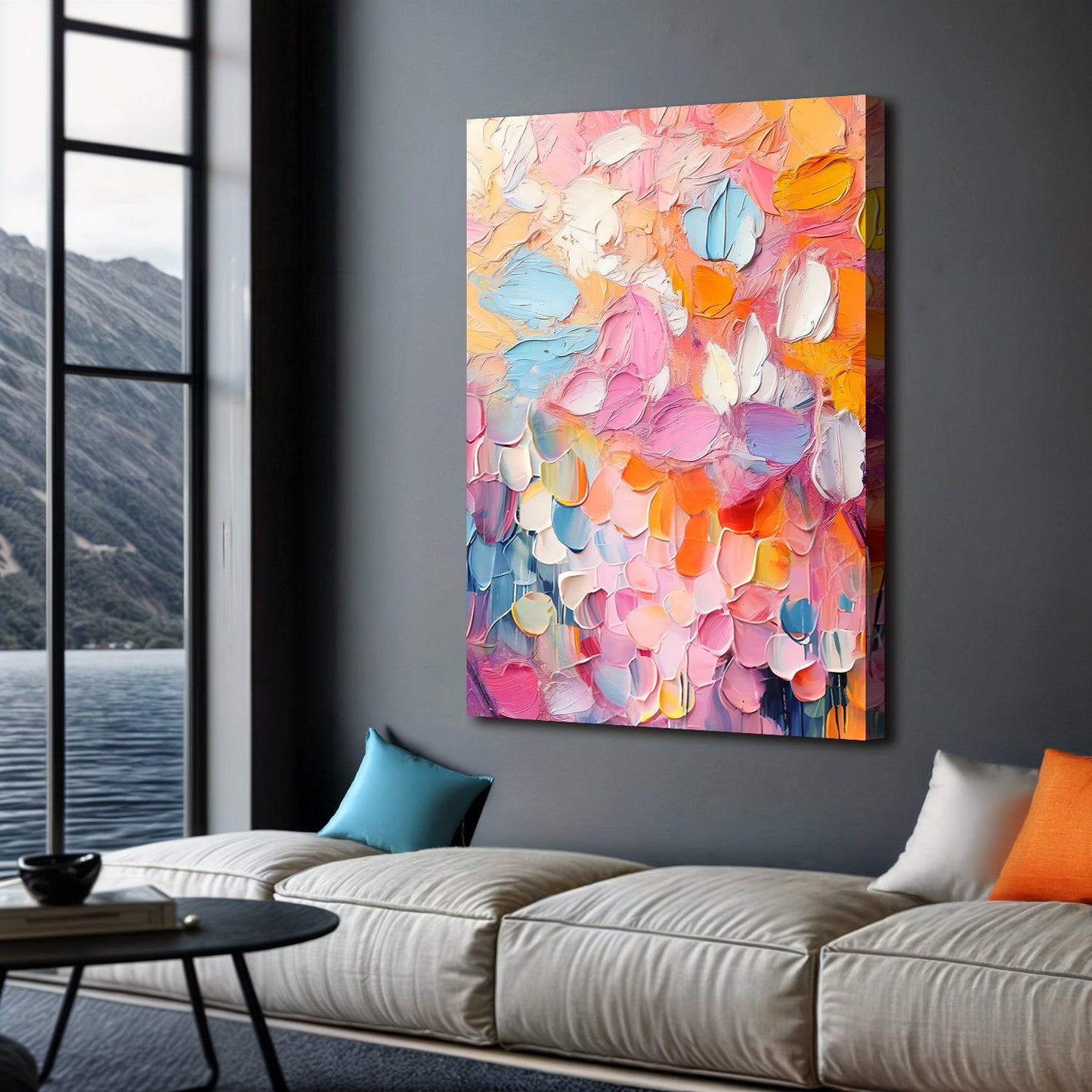 Blooming Rhapsody Abstract Canvas Wall Art