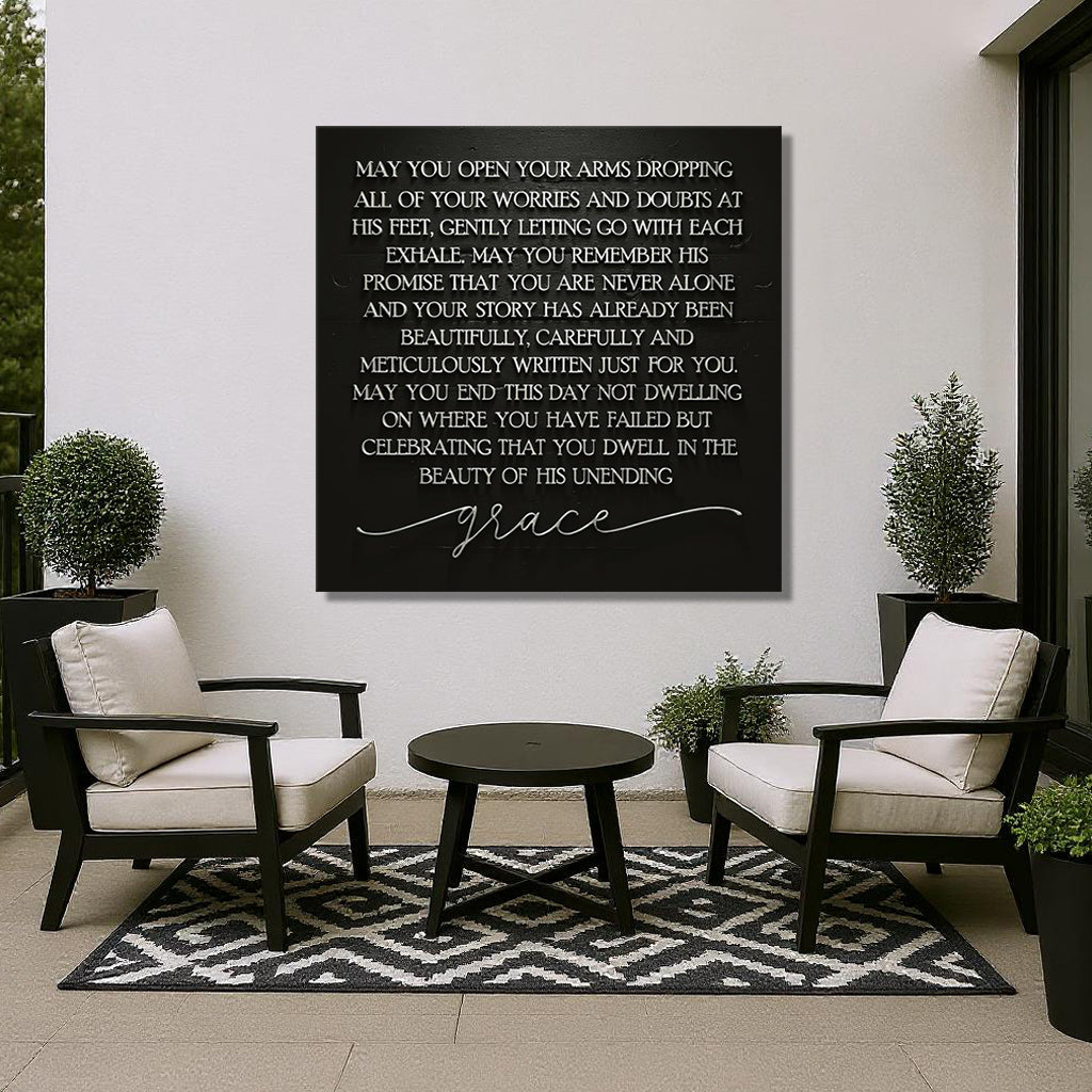 Unending Grace Faith Square Canvas Wall Art