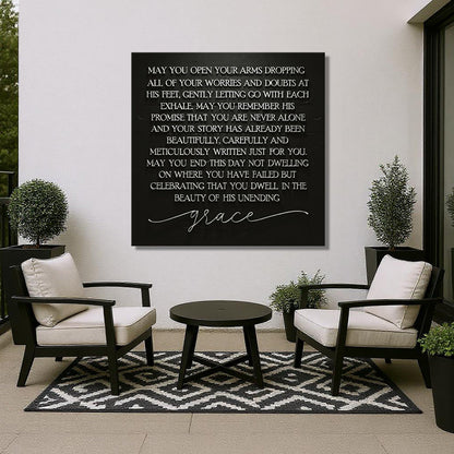 Unending Grace Faith Square Canvas Wall Art