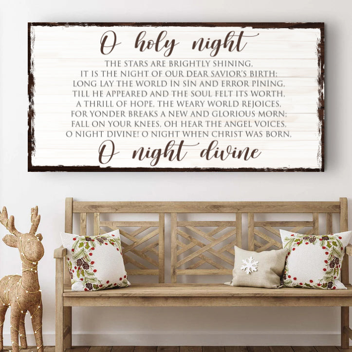 O Holy Night Christmas Faith Canvas Wall Art