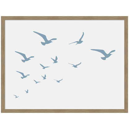 Seagulls White Background by Jolly and Dash Framed Wall Art Print