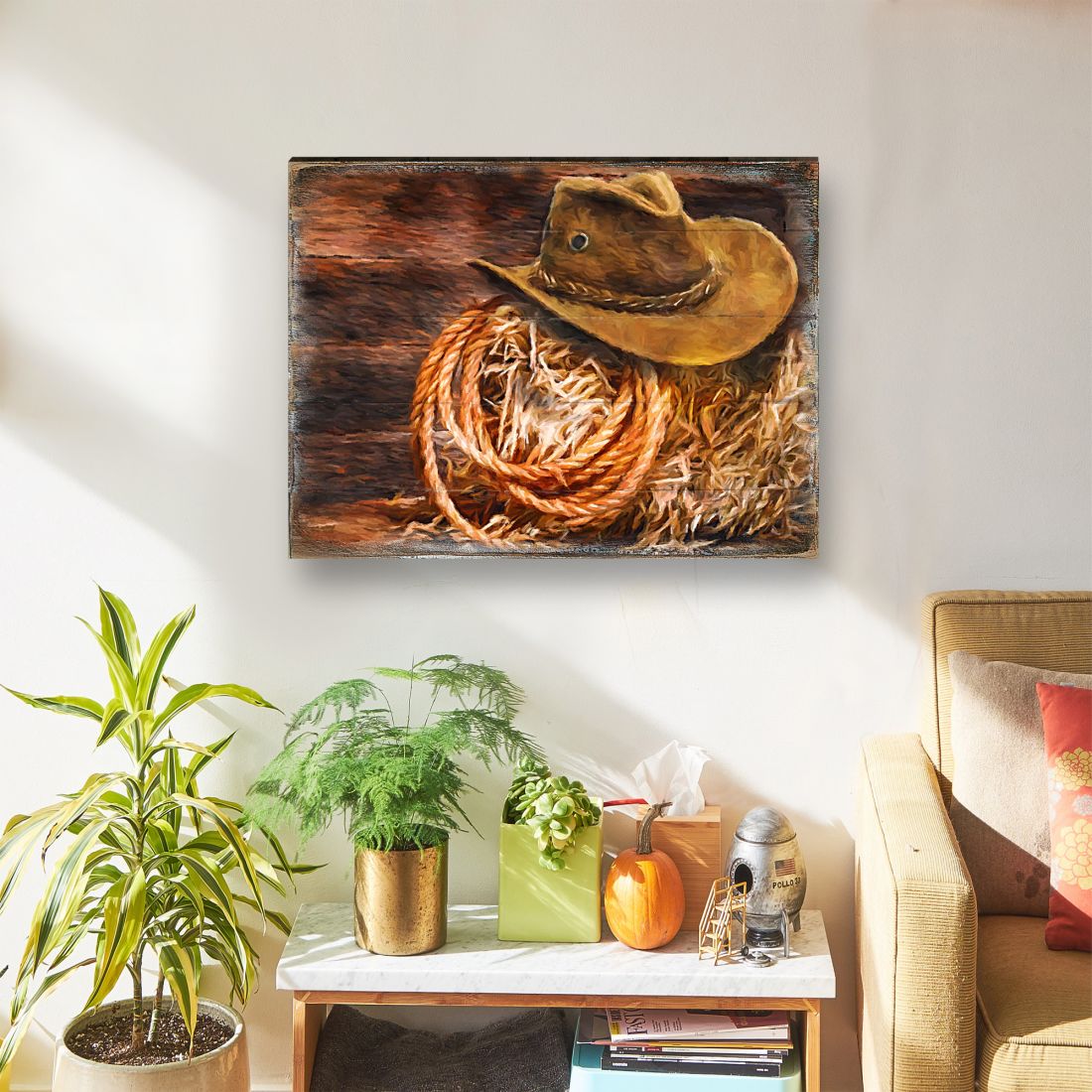 Cowboy Hat Handcrafted Wood Wall Art