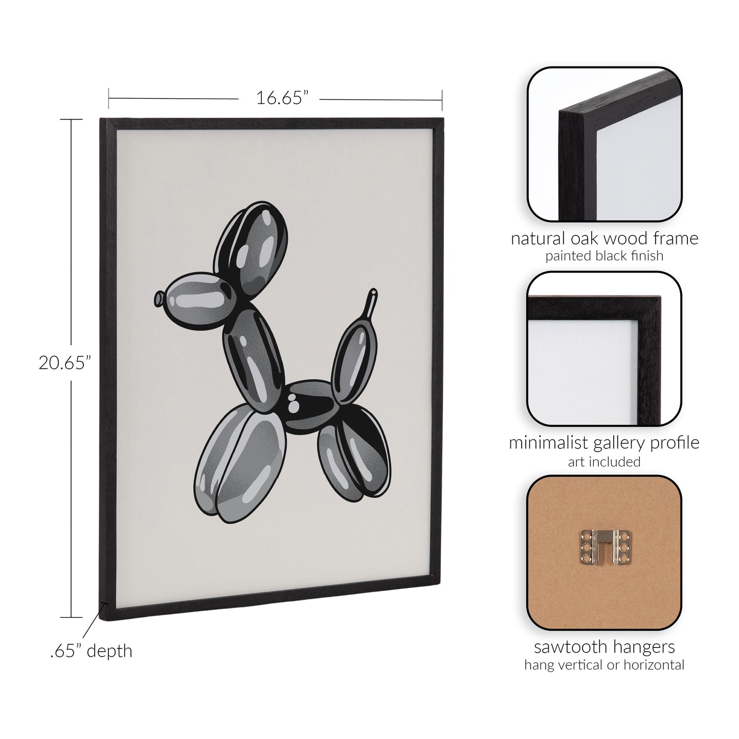 Balloon Dog Framed Wall Art Print