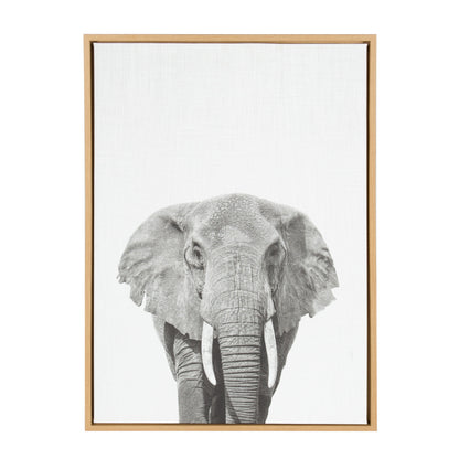 Elephant framed canvas wall art