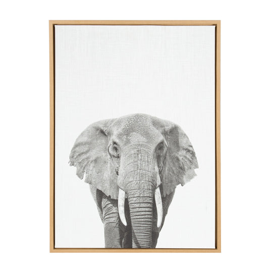 Elephant framed canvas wall art