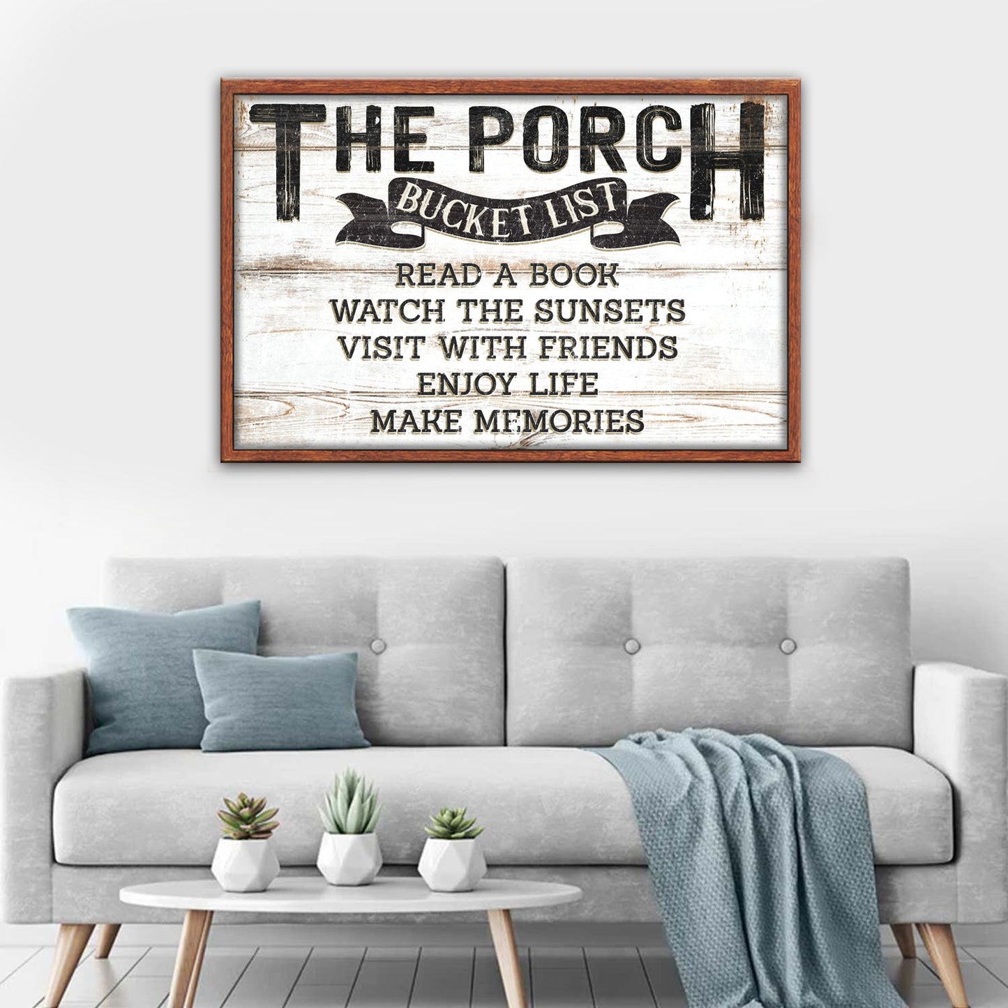 Porch Bucket Canvas Wall Art Sign