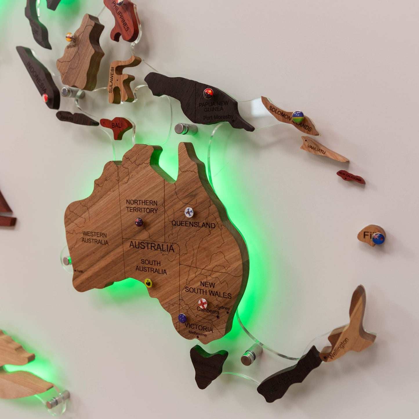 Wooden World Map Wall Art
