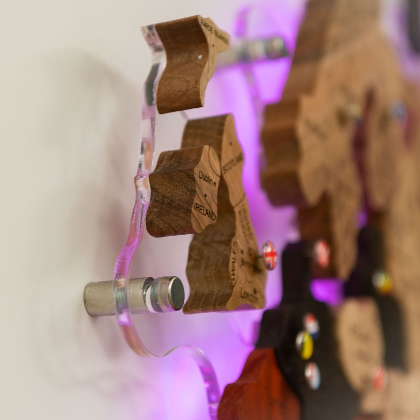 Wooden World Map Wall Art