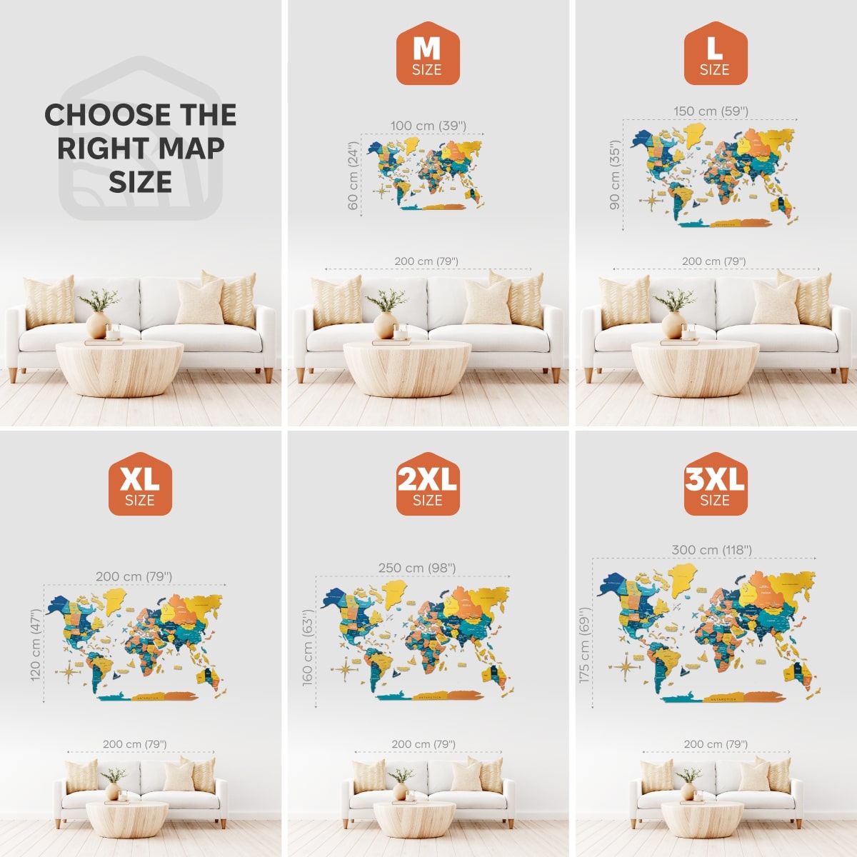 3D Wooden Luminous World Map Wall Art - Indie