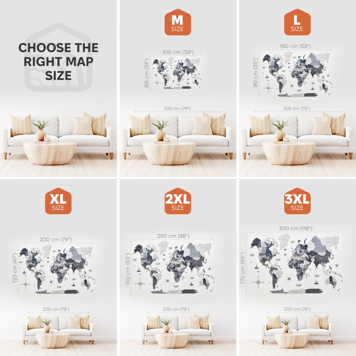 3D Wooden World Map Wall Art - Nordik
