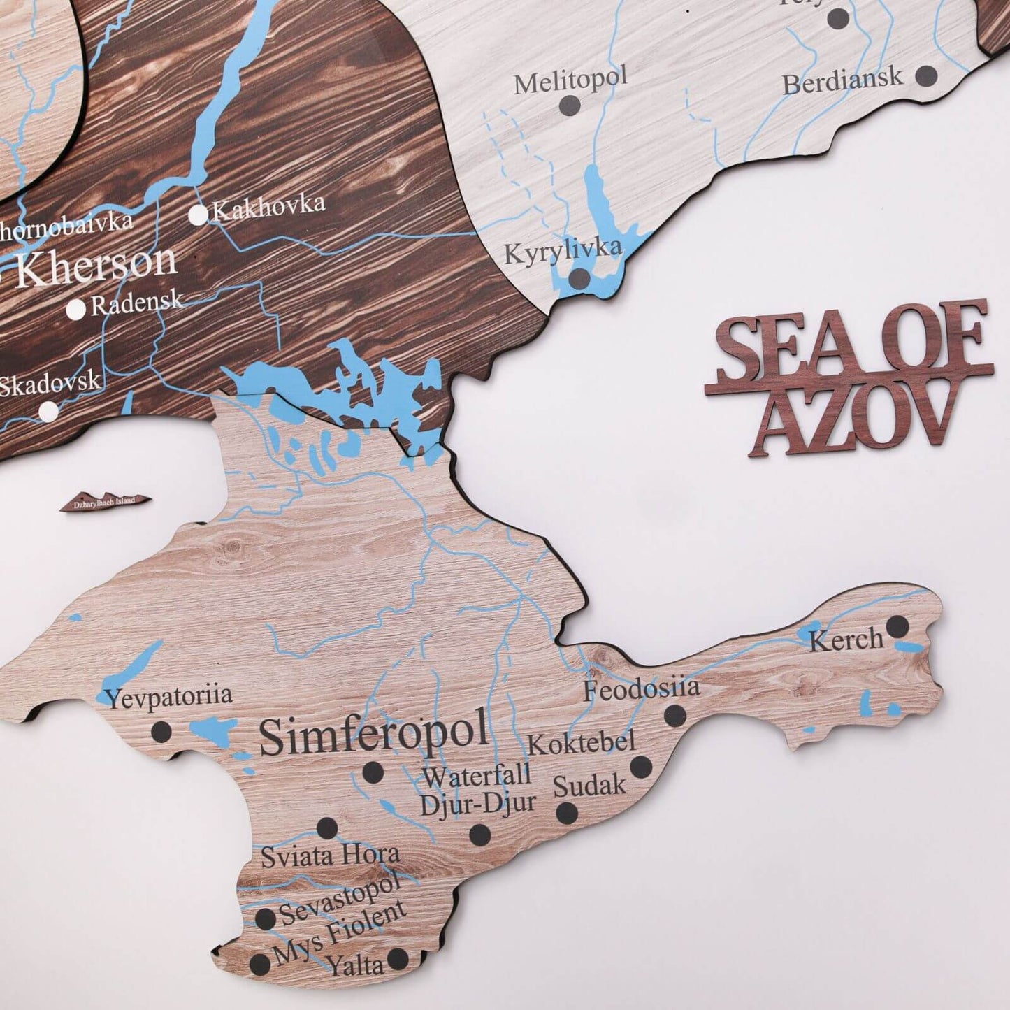 Wooden Map Of Ukraine Wall Art