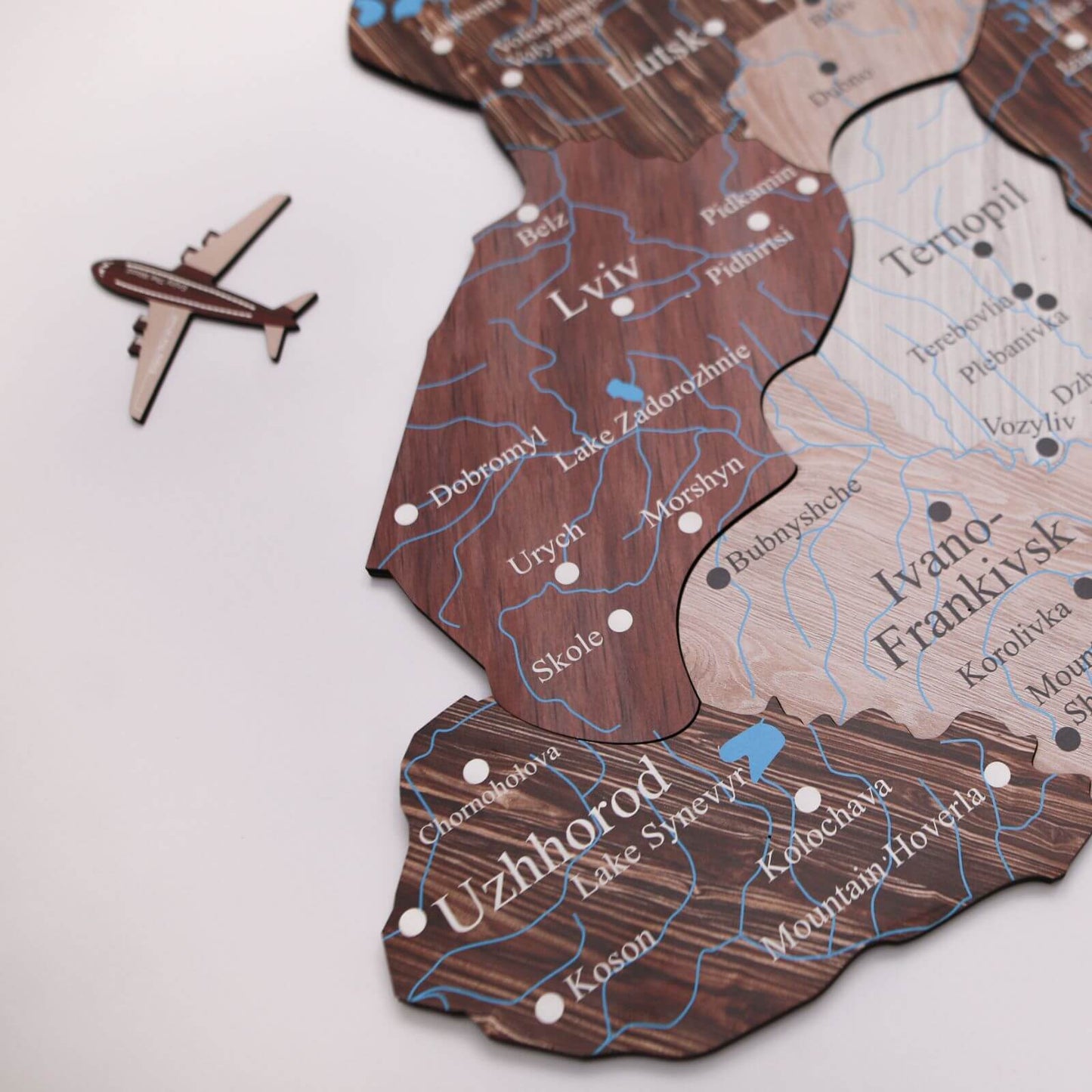 Wooden Map Of Ukraine Wall Art