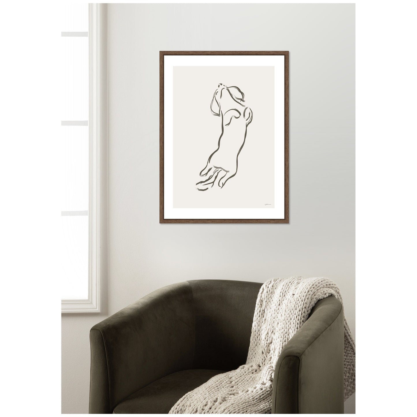 Dachshund Dog Framed Canvas Wall Art