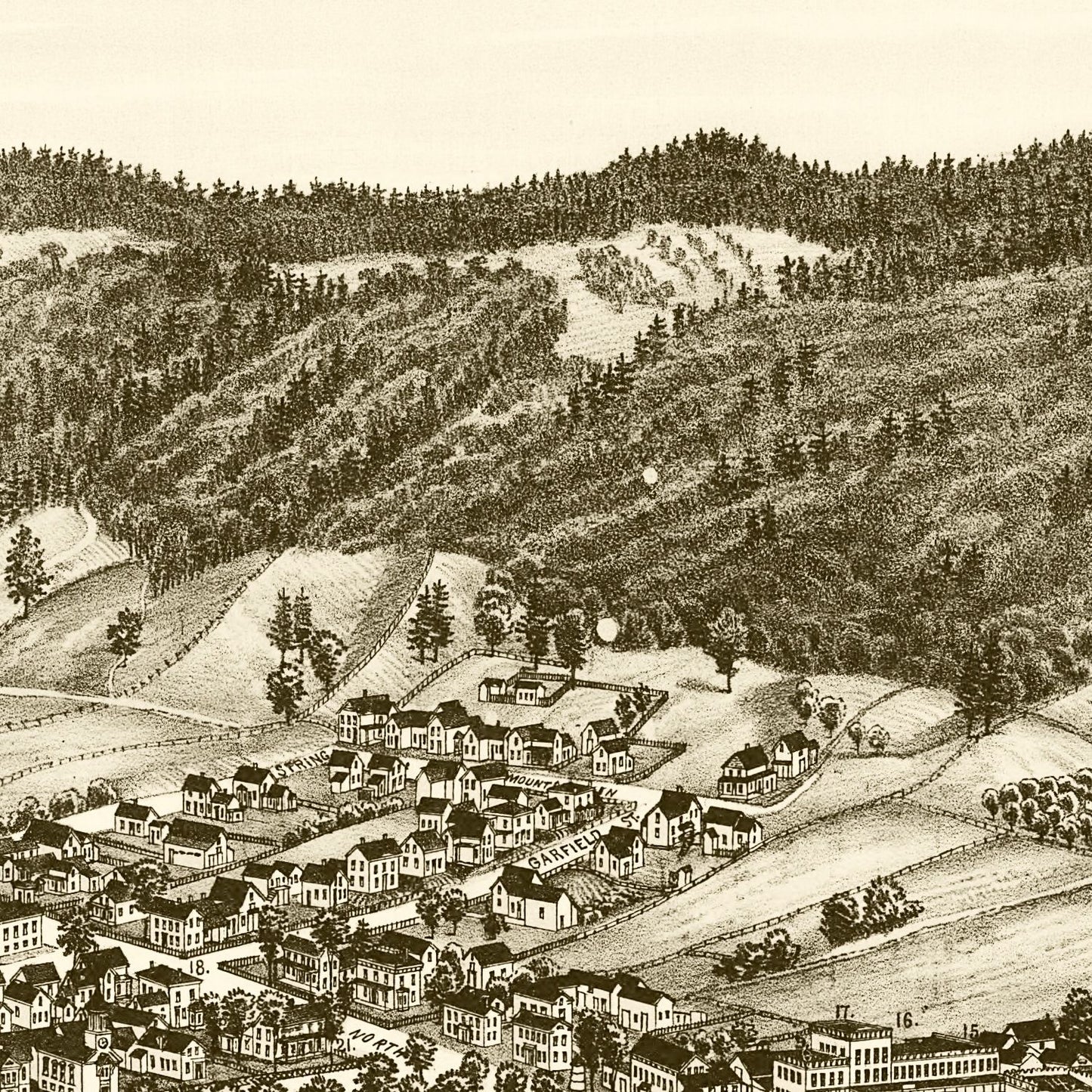Vintage Map of Bristol, Vermont, 1889