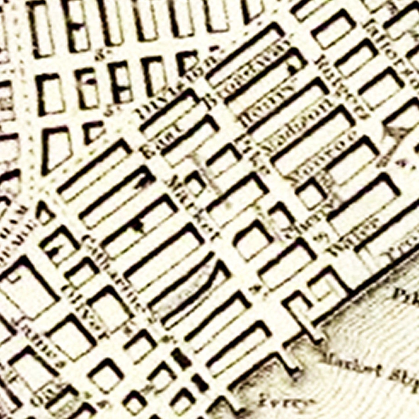 Vintage Map of New York City, Queens County, New York, 1836