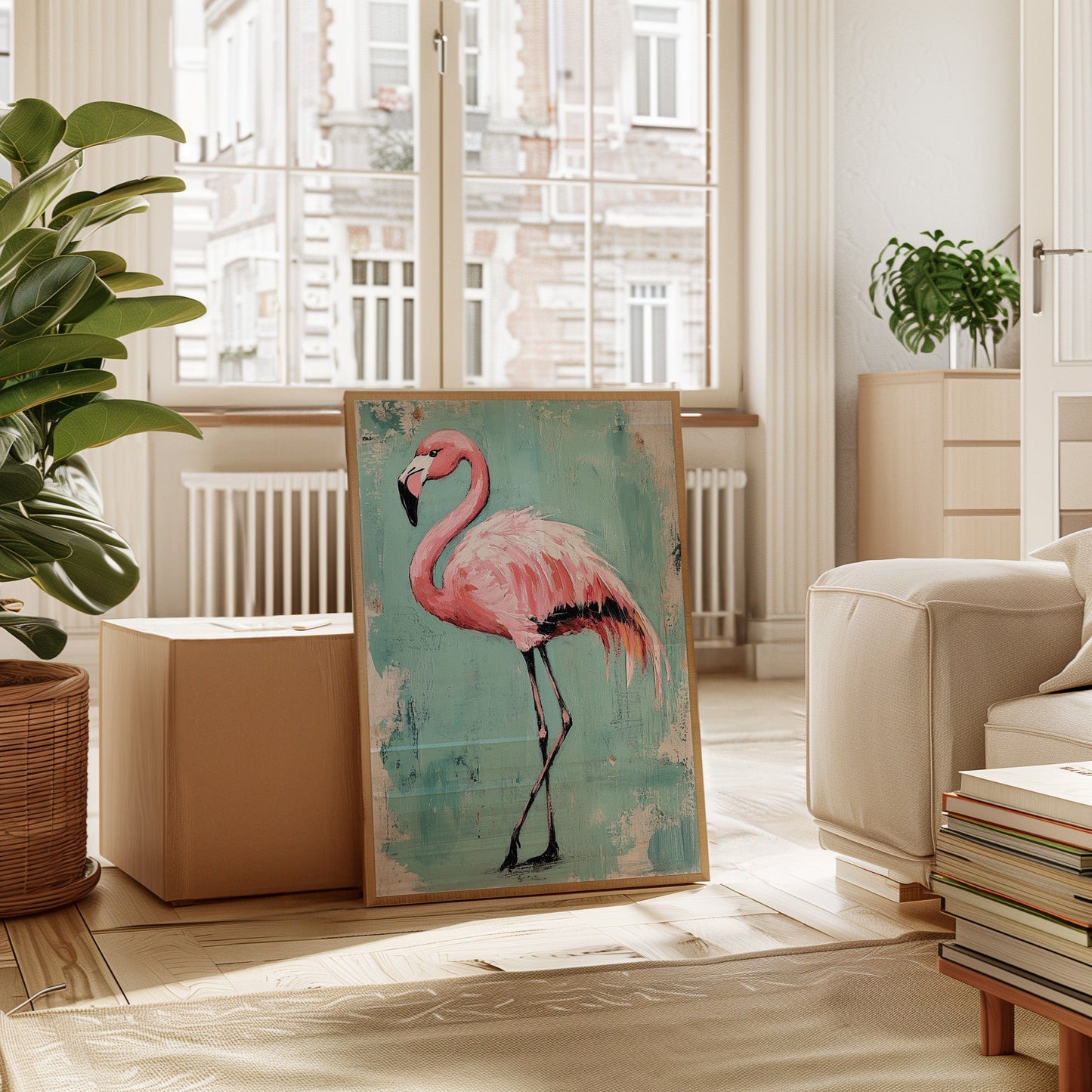 Flamingo Wall Art - Tropical Pink Bird Print