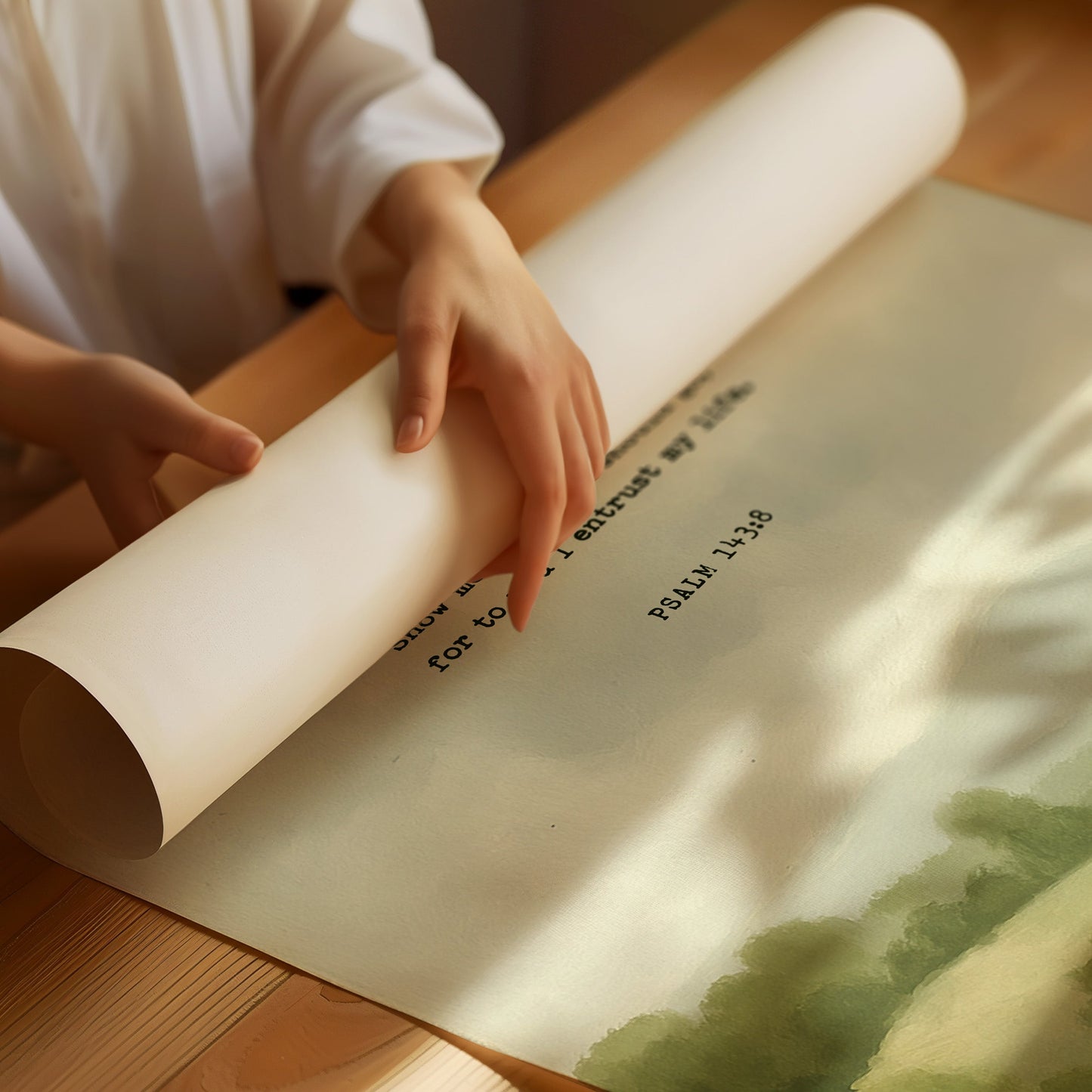 Morning Trust Psalm 143:8 Landscape Faith Print
