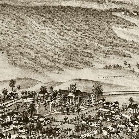 Vintage Map of Castleton, Vermont, 1886